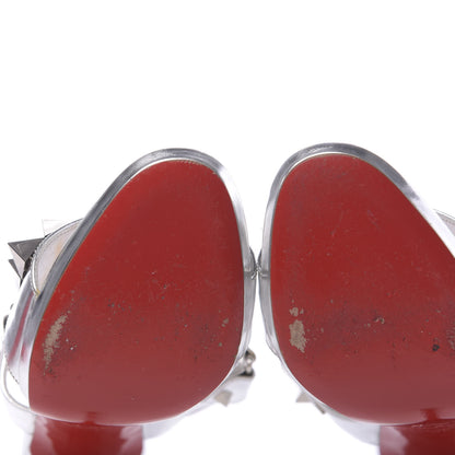 Christian Louboutin Specchio Miziggoo Spiked 120 Pumps 38 Silver 10 of 10