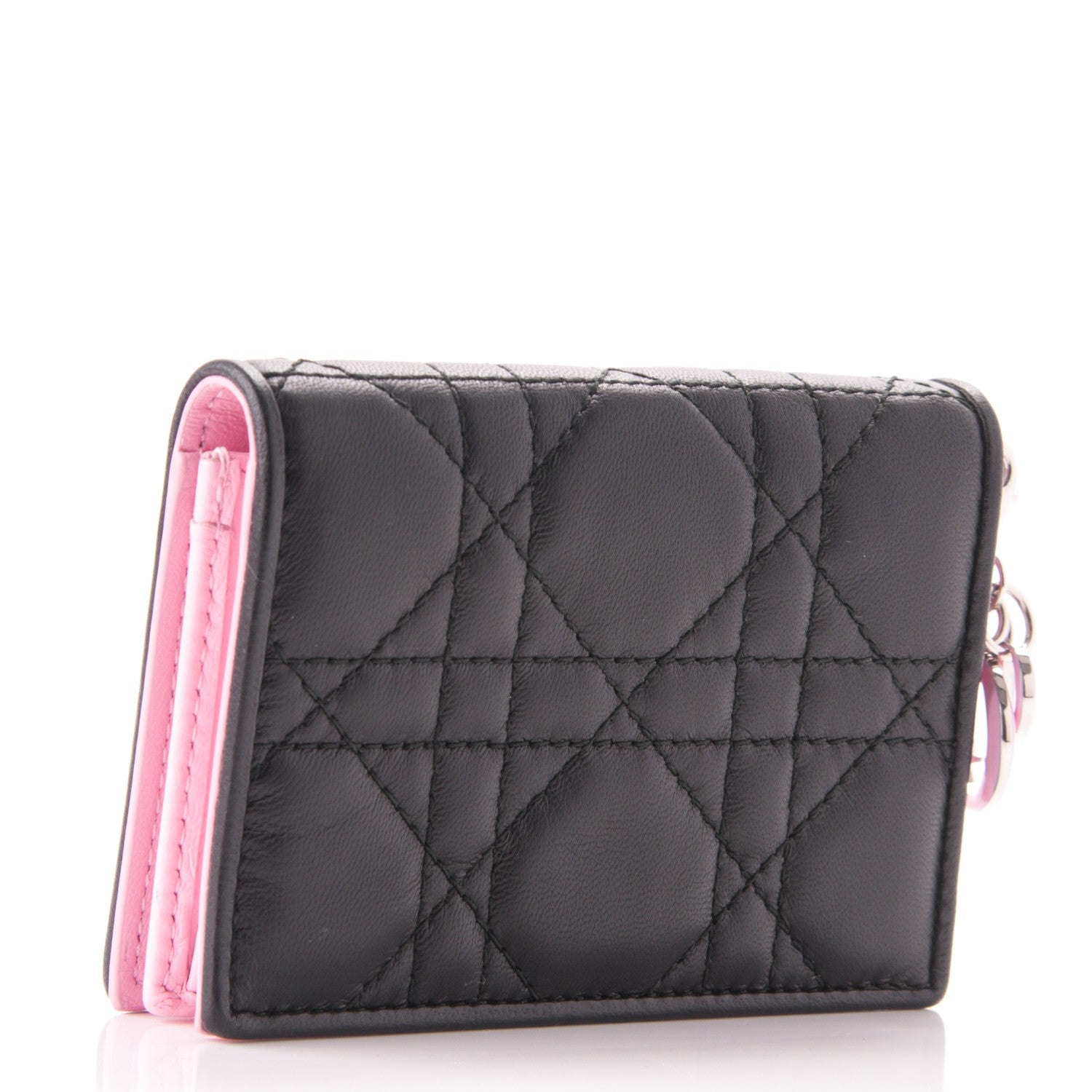 Christian Dior Lambskin Cannage Lady Dior Card Holder Black 3 of 7