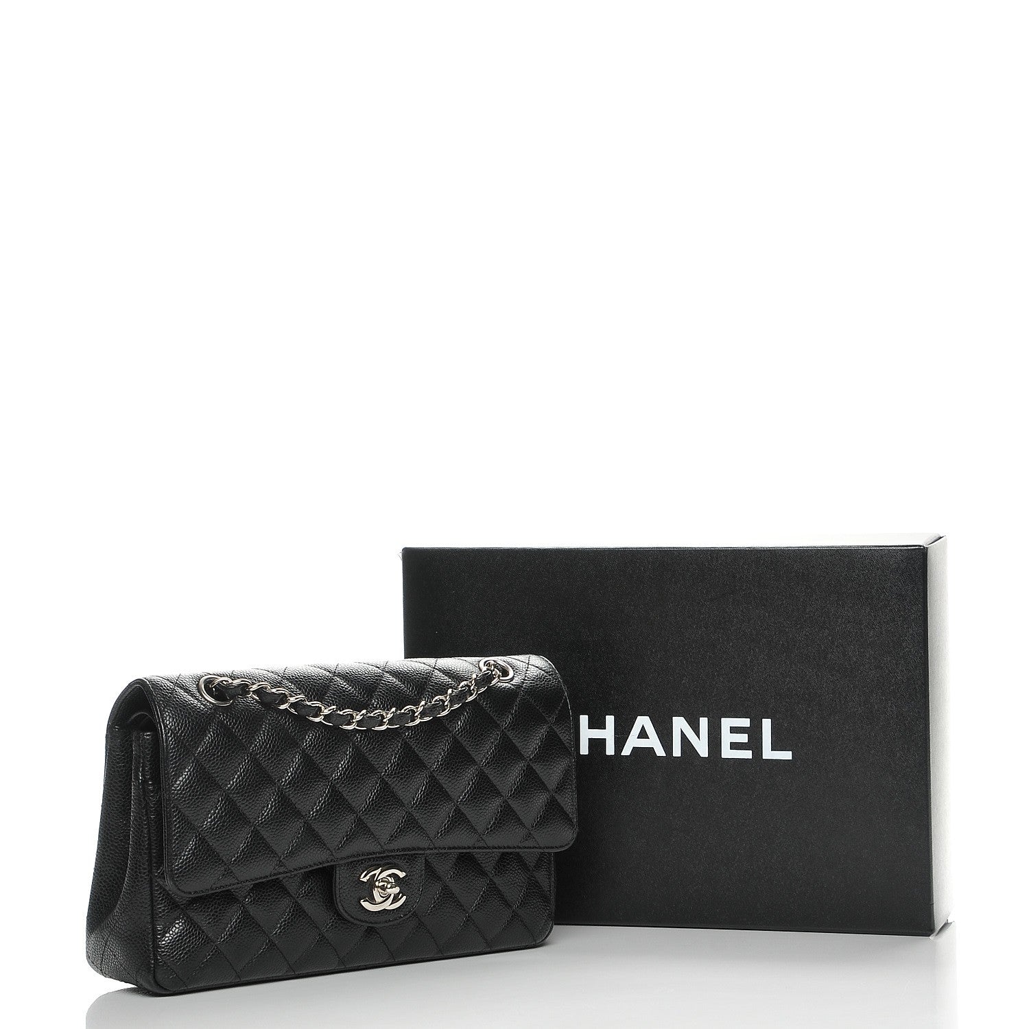 Chanel Caviar Quilted Medium Double Flap Black 8 of 8