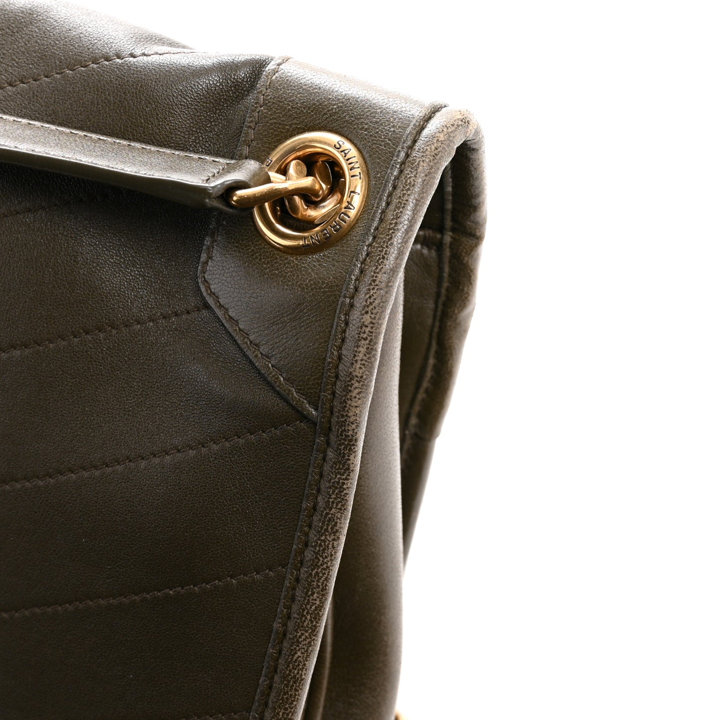 Lambskin Matelasse Monogram Medium Niki Chain Satchel Seawood