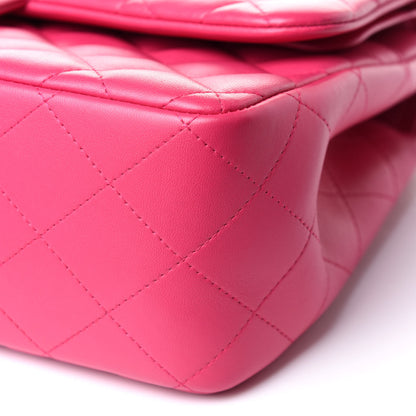 Chanel Lambskin Quilted Jumbo Double Flap Fuchsia 10 of 10