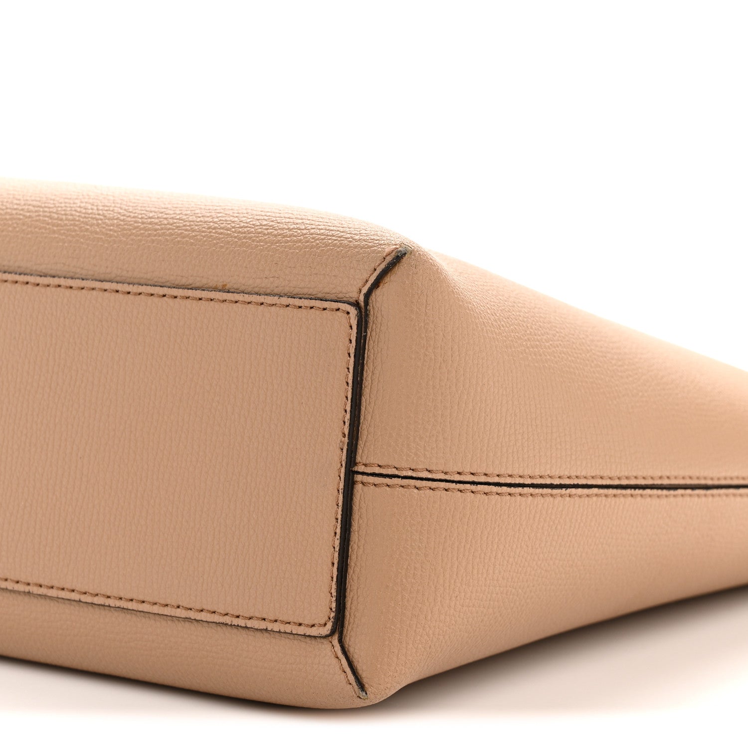 Burberry Grainy Calfskin Haymarket Check Small Reversible Tote Mid Camel 17 of 25