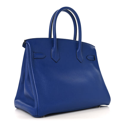 Hermes Taurillon Novillo Horseshoe Birkin 30 Bleu Brighton 3 of 13