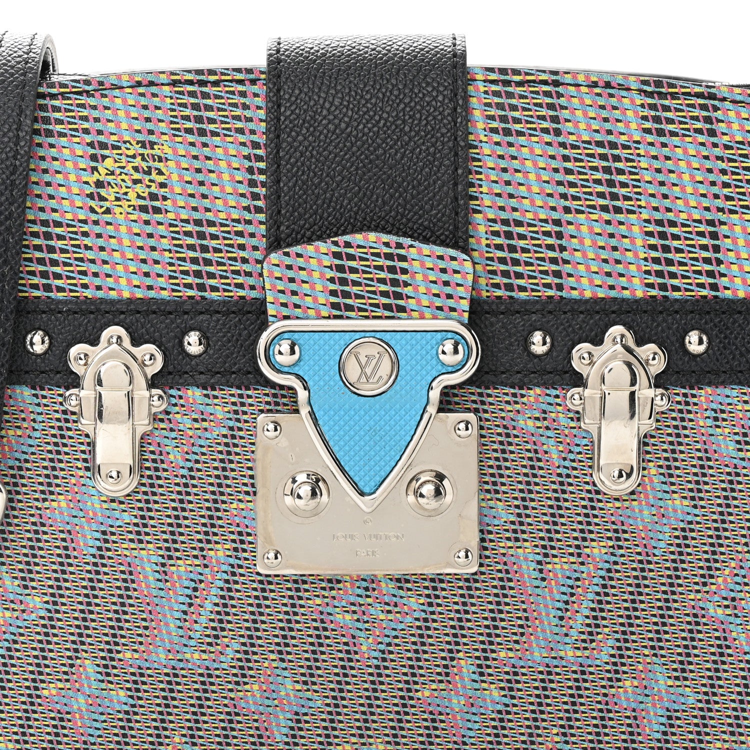 Louis Vuitton Calfskin Monogram LV Pop Trunk Clutch Blue 7 of 11
