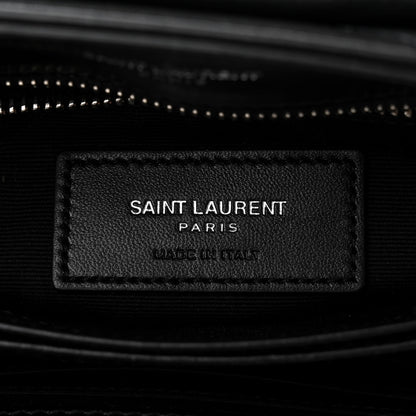 Saint Laurent Calfskin Y Quilted Monogram Toy Loulou Crossbody Bag Black 6 of 11