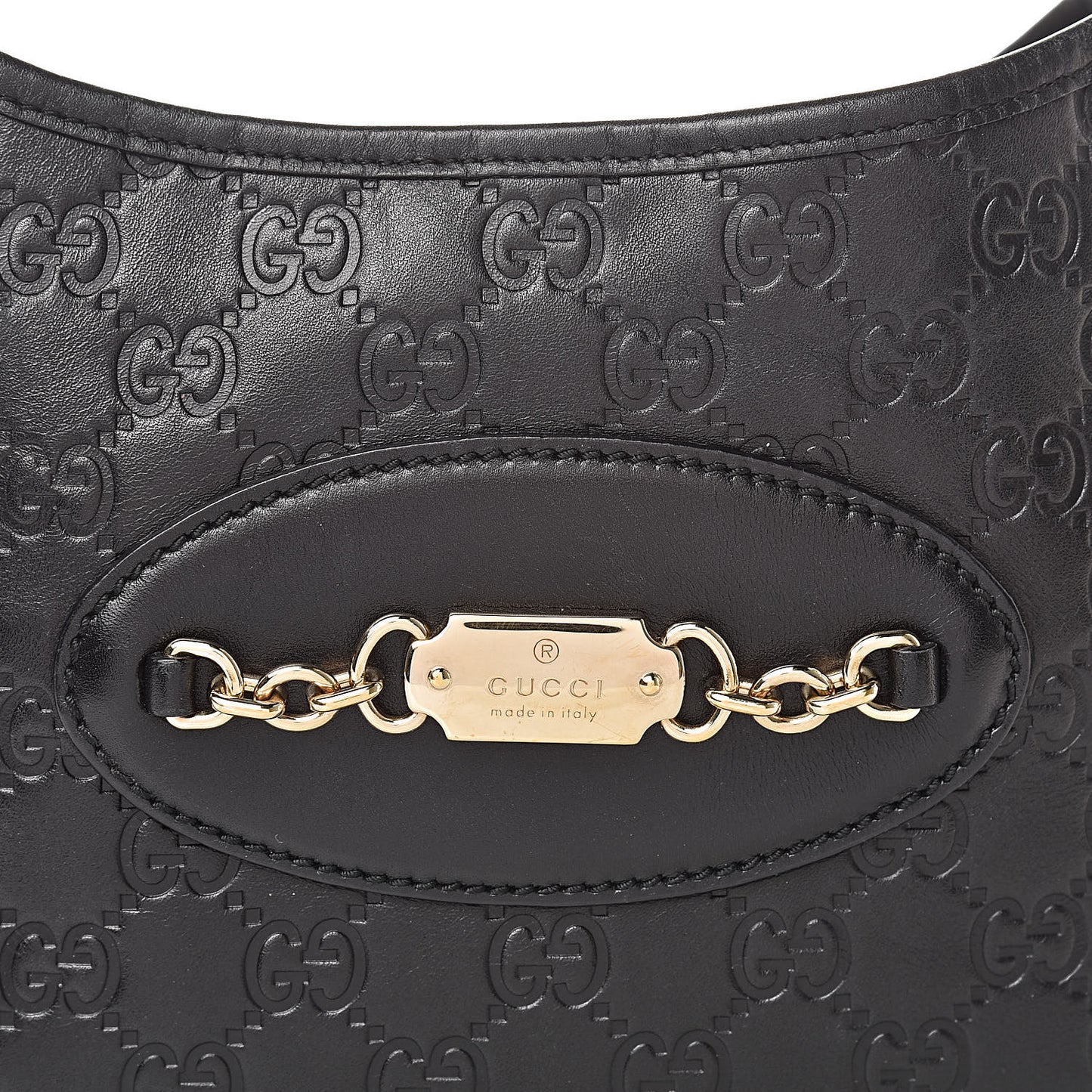 Guccissima Punch Hobo Black