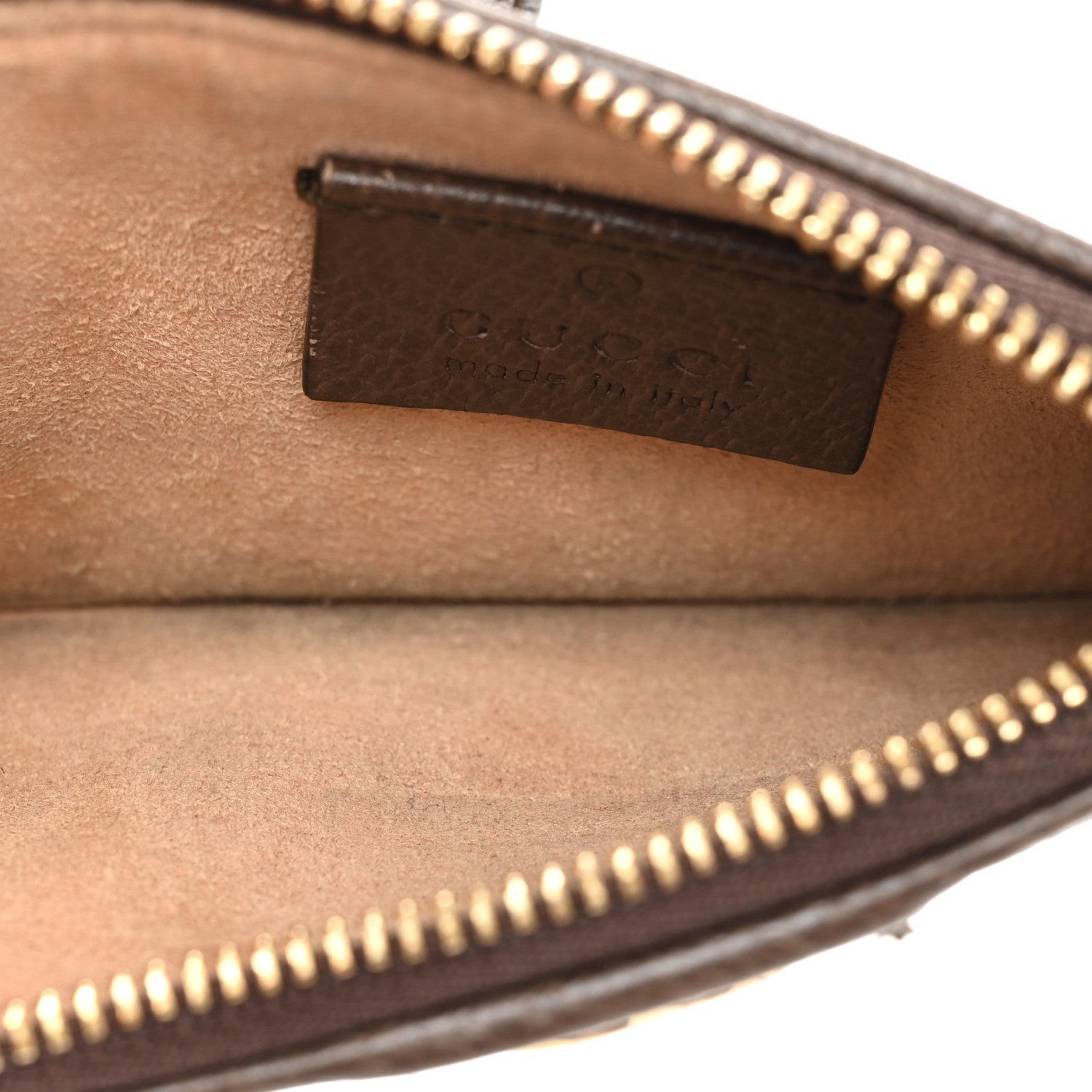 Gucci GG Supreme Monogram Web Ophidia Zip Card Case Brown 6 of 12