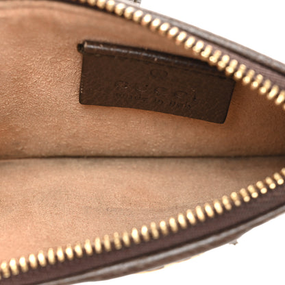 Gucci GG Supreme Monogram Web Ophidia Zip Card Case Brown 6 of 12