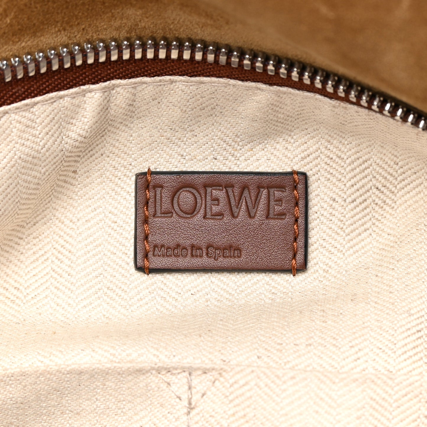 Calfskin Large Puzzle Edge Bag Brown