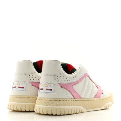Gucci Calfskin Womens Re-Web Sneakers 37 White Pink 4 of 10