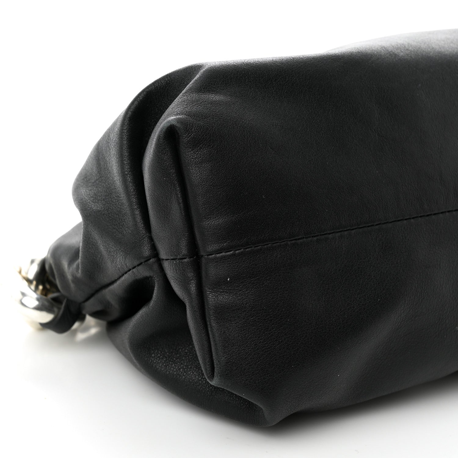 Bottega Veneta Calfskin The Pouch Chain Black 9 of 11