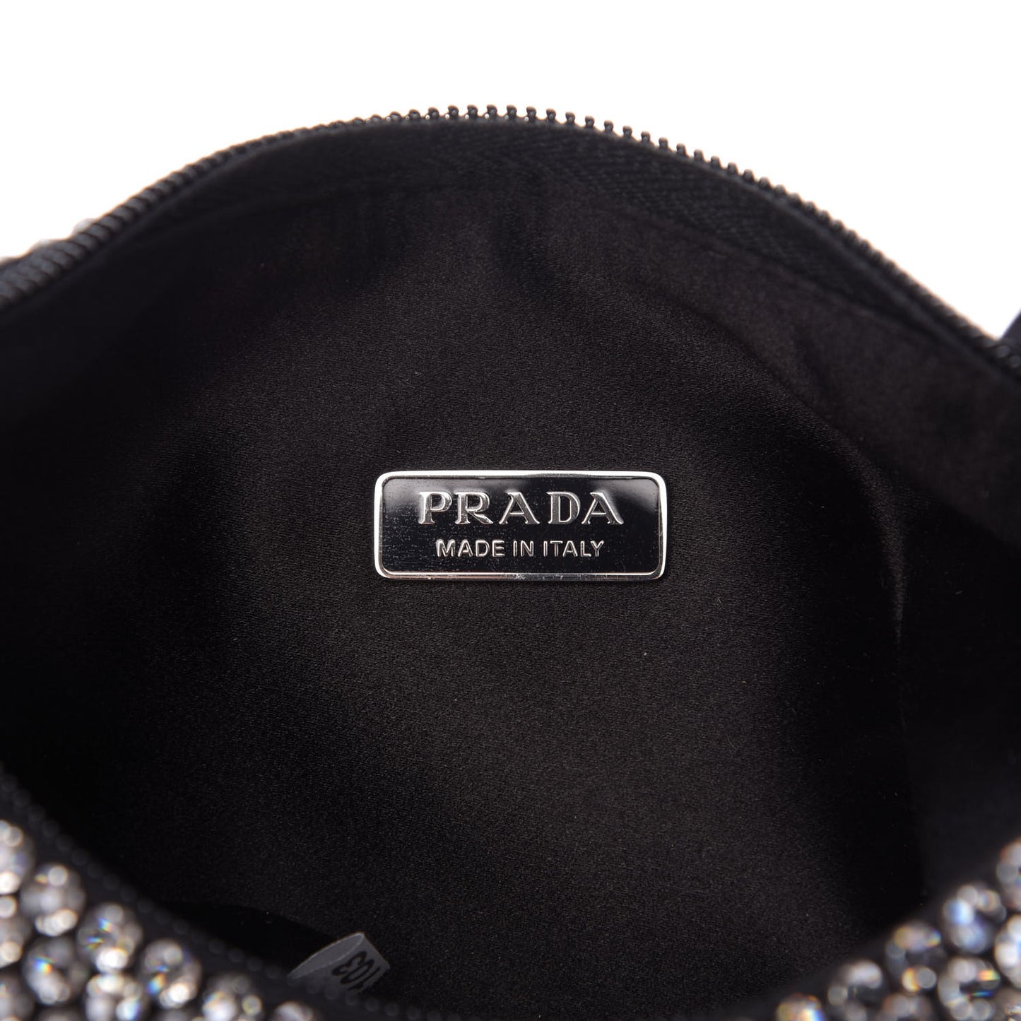 Satin Crystal Mini Re-Edition 2000 Bag Cristal