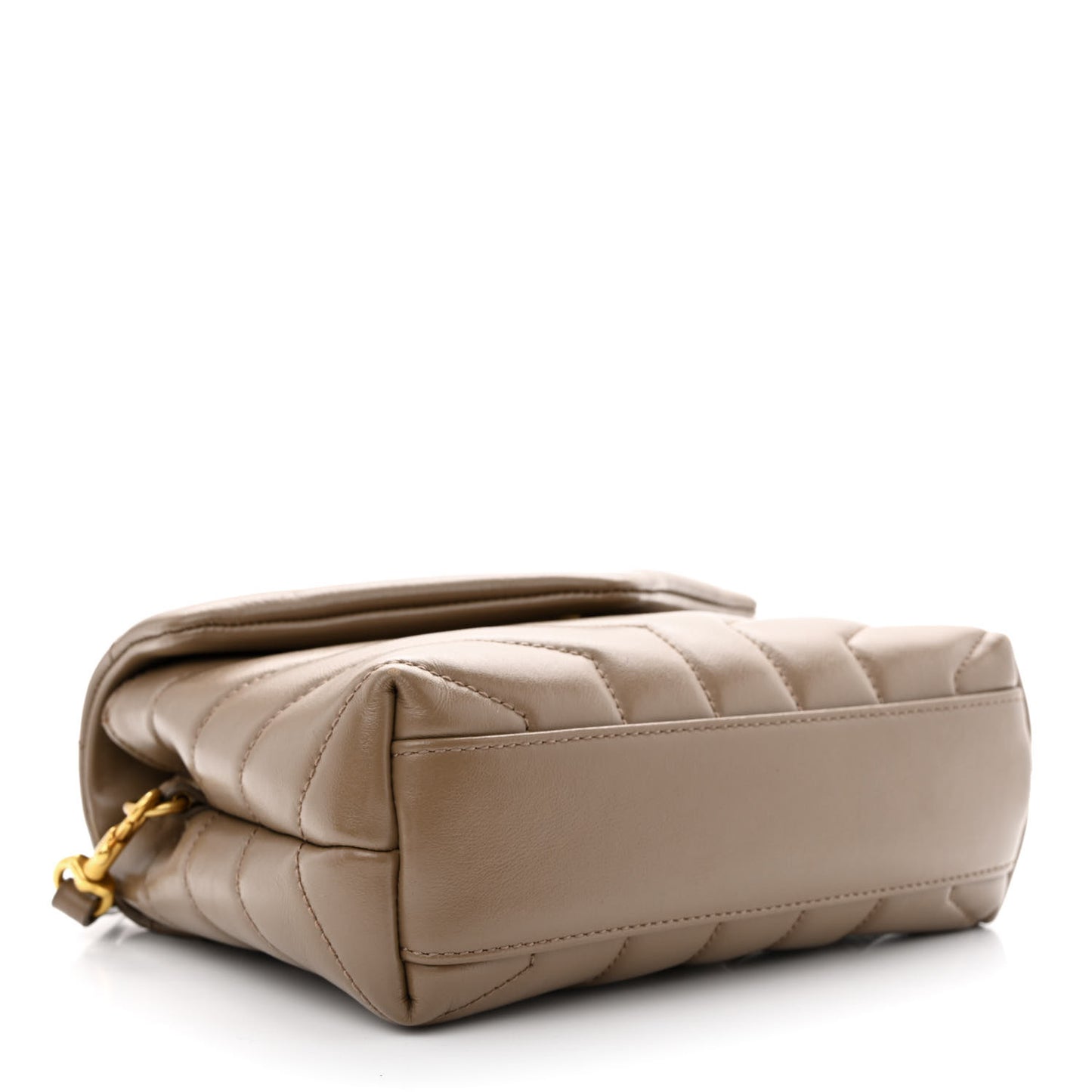 Calfskin Y Quilted Monogram Toy Loulou Crossbody Bag Taupe