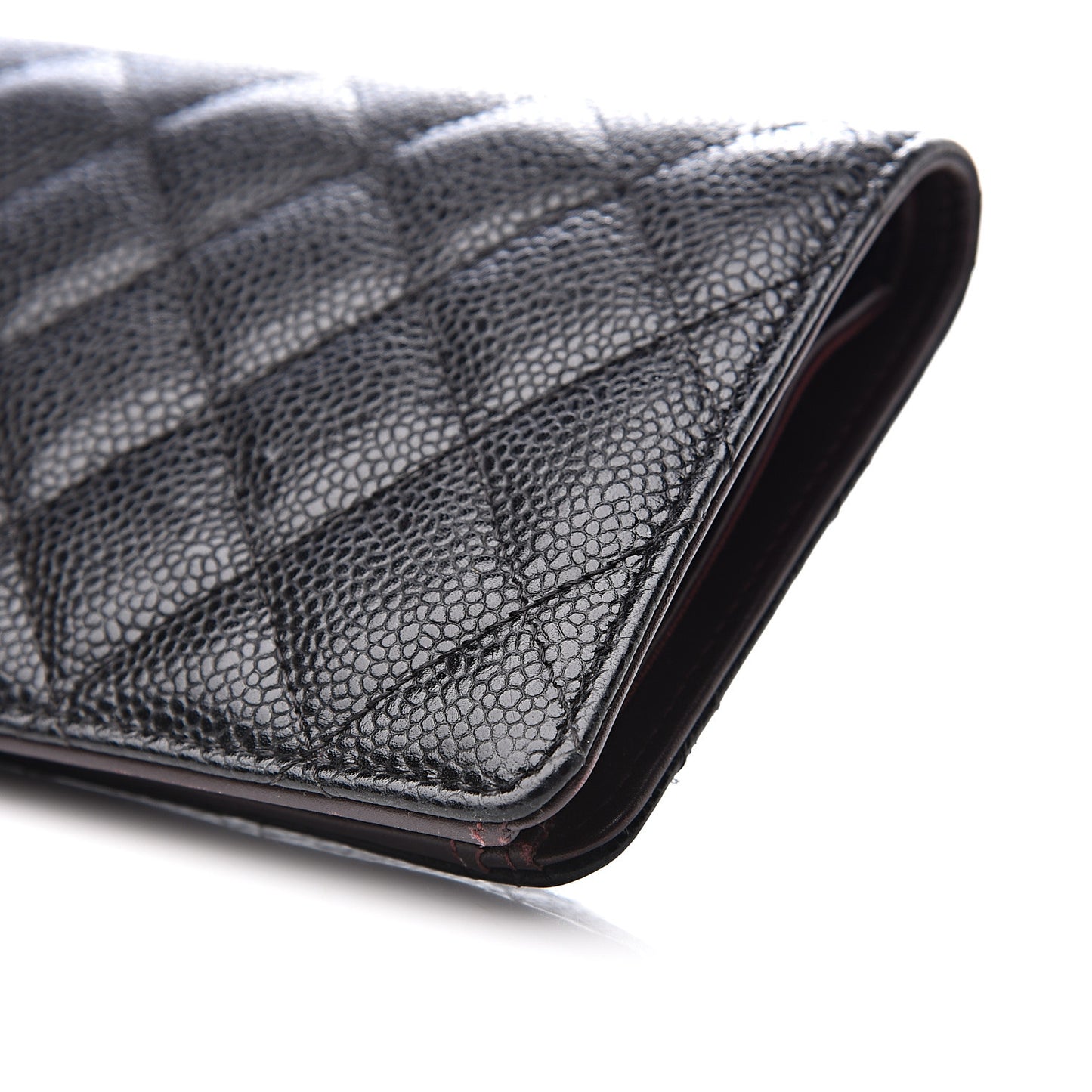 Caviar Quilted Yen Wallet Black