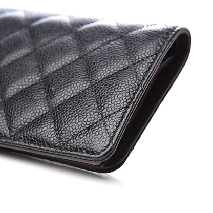 Chanel Caviar Quilted Yen Wallet Black 11 of 11