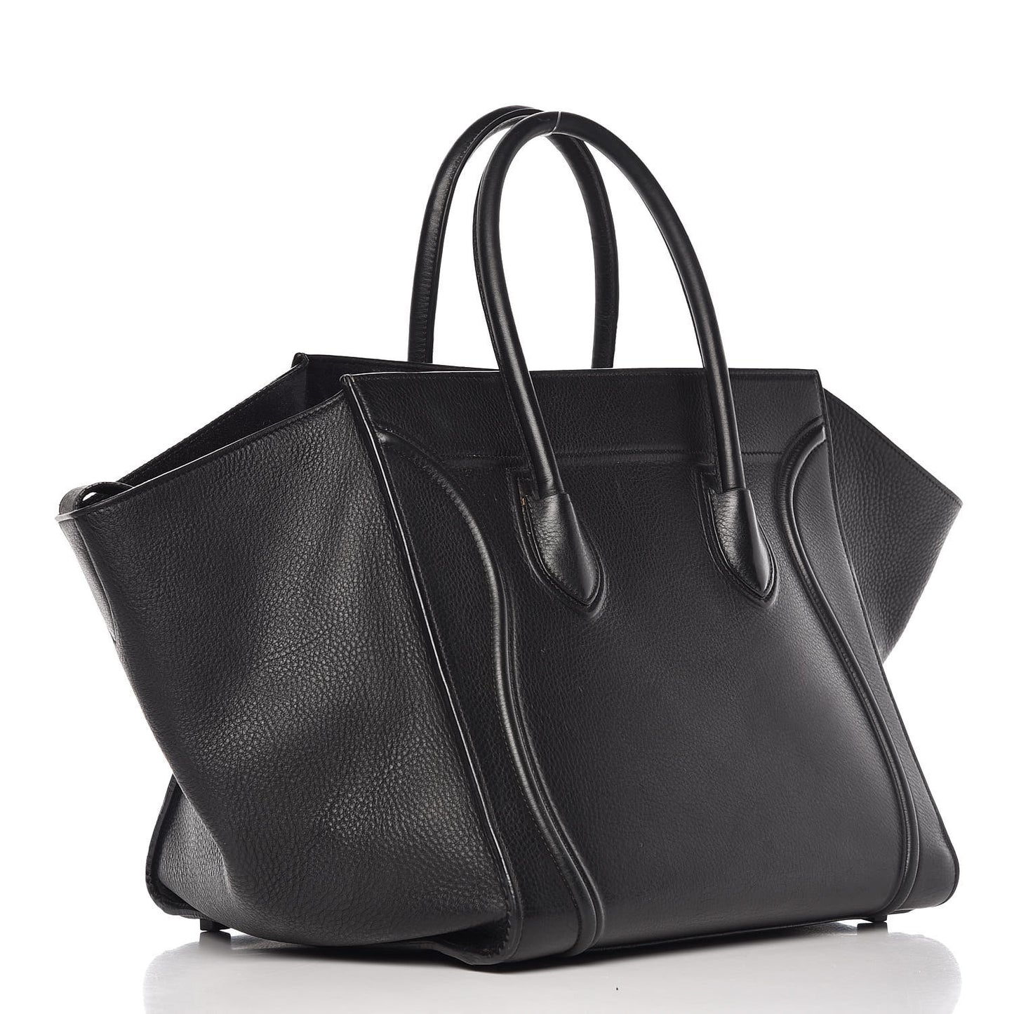 Supple Calfskin Medium Phantom Luggage Black