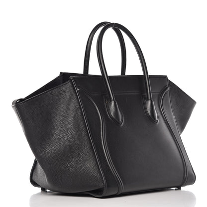 Celine Supple Calfskin Medium Phantom Luggage Black 3 of 18
