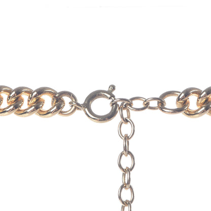 Christian Dior Crystal Interlocking Necklace Gold 5 of 8
