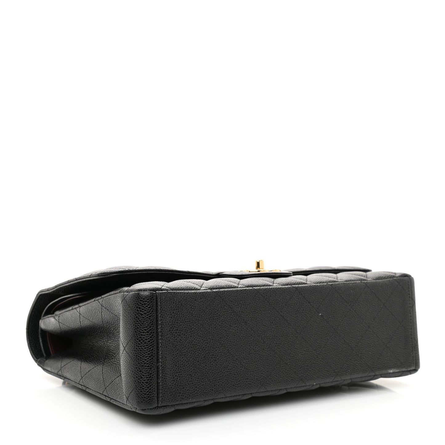 Caviar Quilted Maxi Double Flap Black