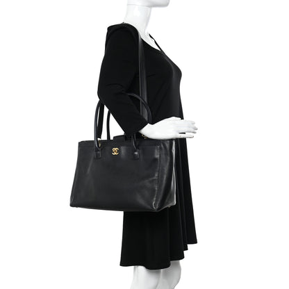 Chanel Calfskin Cerf Executive Shopper Tote Black 2 of 10