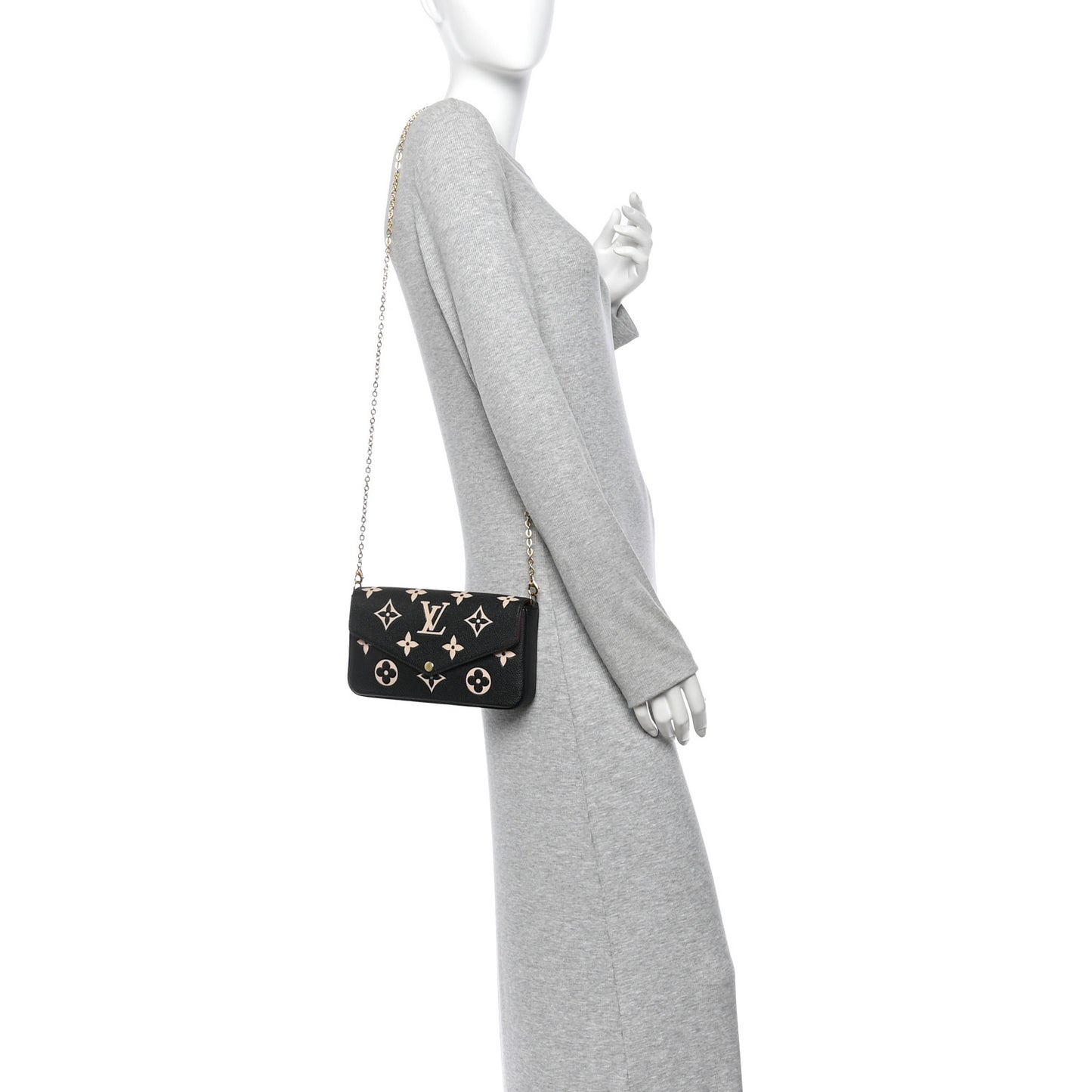 Empreinte Monogram Giant Felicie Pochette Black Beige