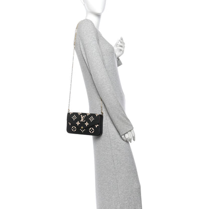 Louis Vuitton Empreinte Monogram Giant Felicie Pochette Black Beige 2 of 11