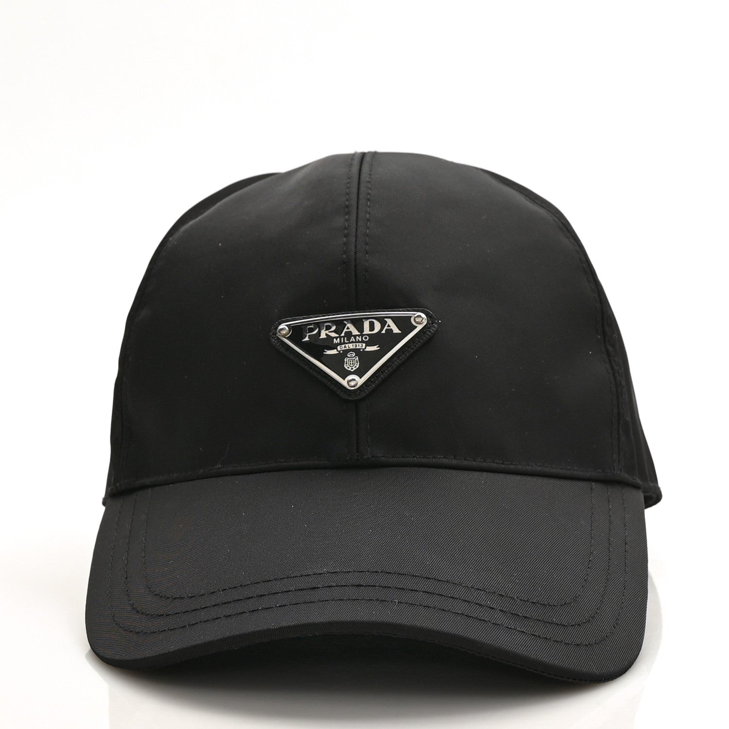 Prada Tessuto Nylon Logo Baseball Cap M Black 2 of 7