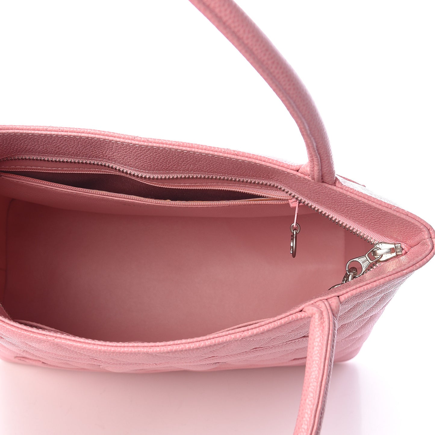 Caviar Quilted Medallion Tote Light Pink