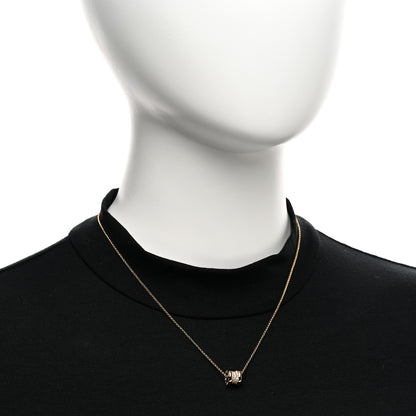 Bulgari 18K Yellow Gold Diamond Small B.Zero1 Pave Pendant Necklace 2 of 5
