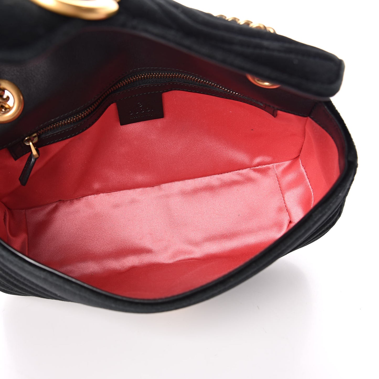 Velvet Matelasse Small GG Marmont Shoulder Bag Black