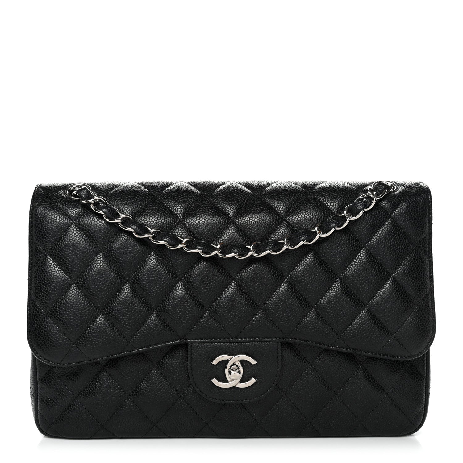 Chanel Caviar Quilted Jumbo Double Flap Black 1 of 14