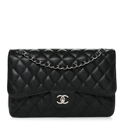 Chanel Caviar Quilted Jumbo Double Flap Black 1 of 14