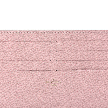 Louis Vuitton Calfskin Felicie Card Holder Insert Rose Ballerine 5 of 8