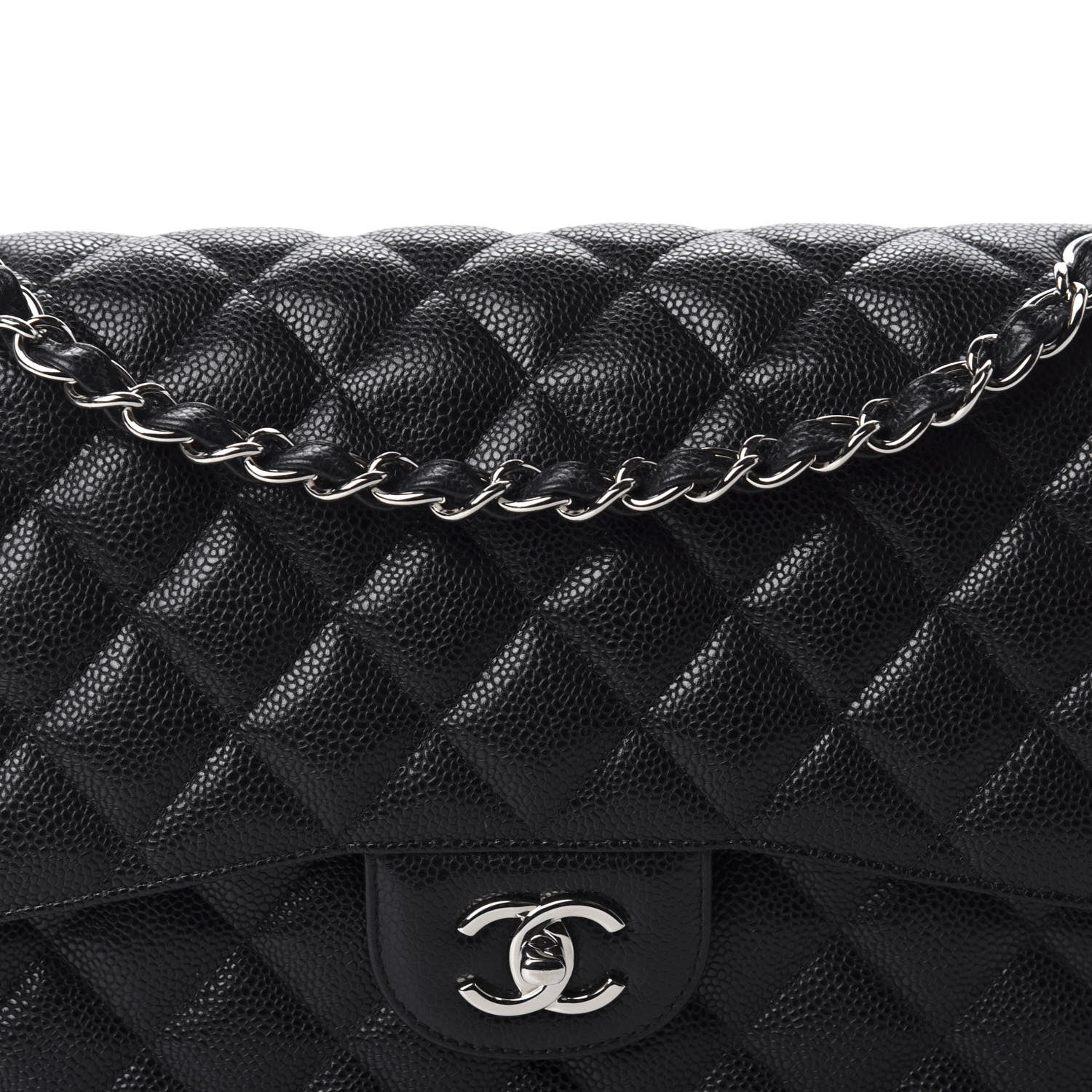 Chanel Caviar Quilted Jumbo Double Flap Black 10 of 10