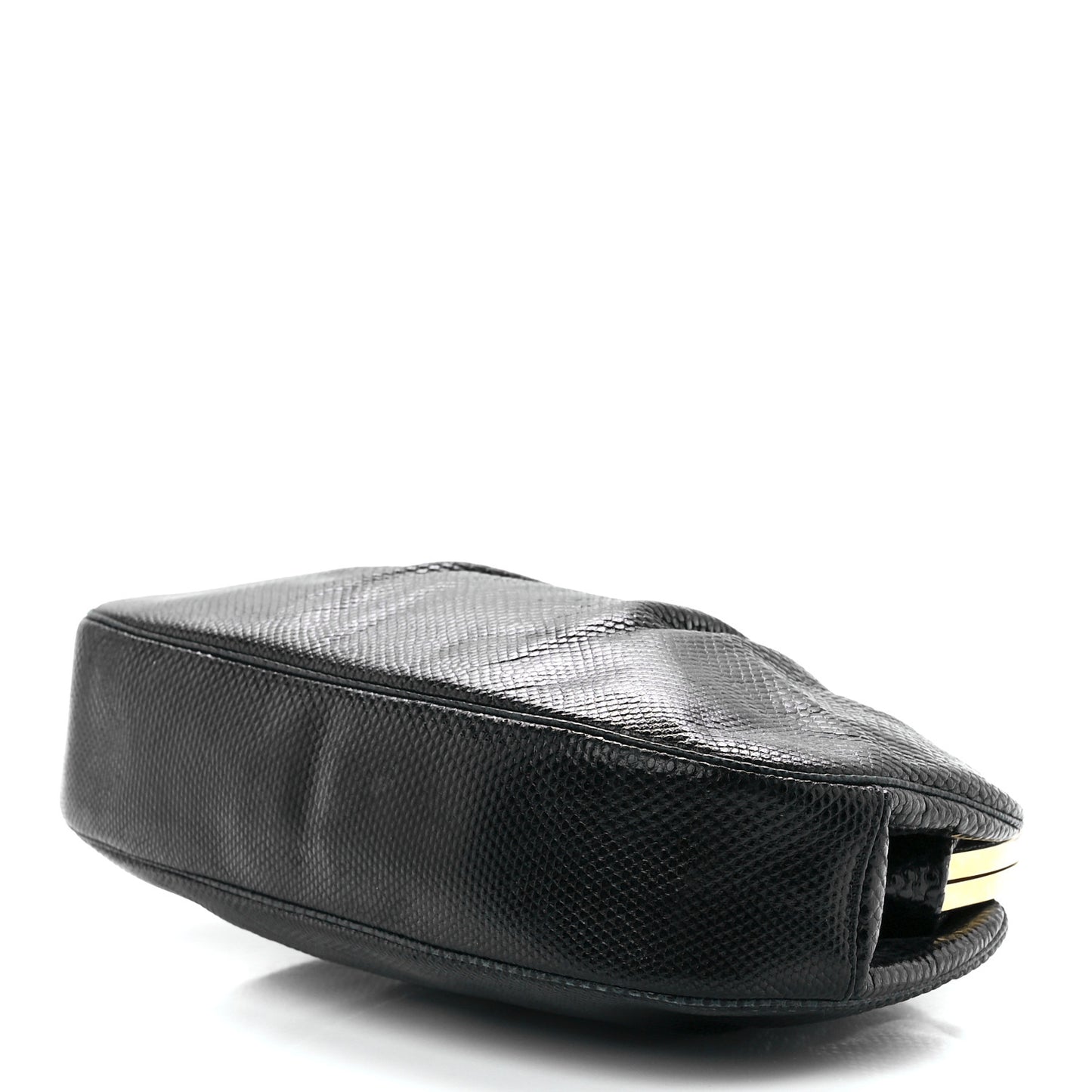 Snakeskin Crystal Evening Bag Black