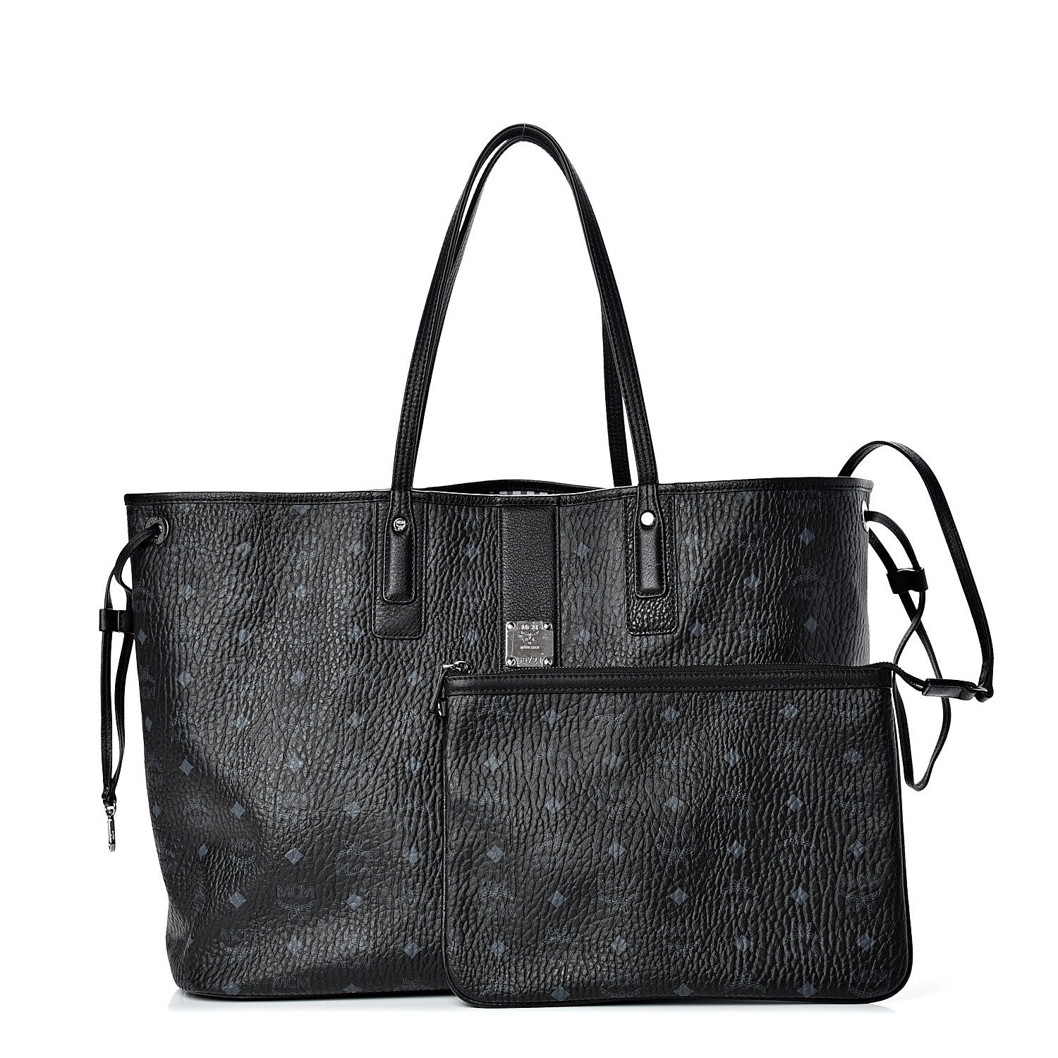 MCM Visetos Large Liz Reversible Shopper Tote Black 1 of 18