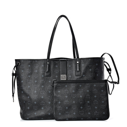 MCM Visetos Large Liz Reversible Shopper Tote Black 1 of 18