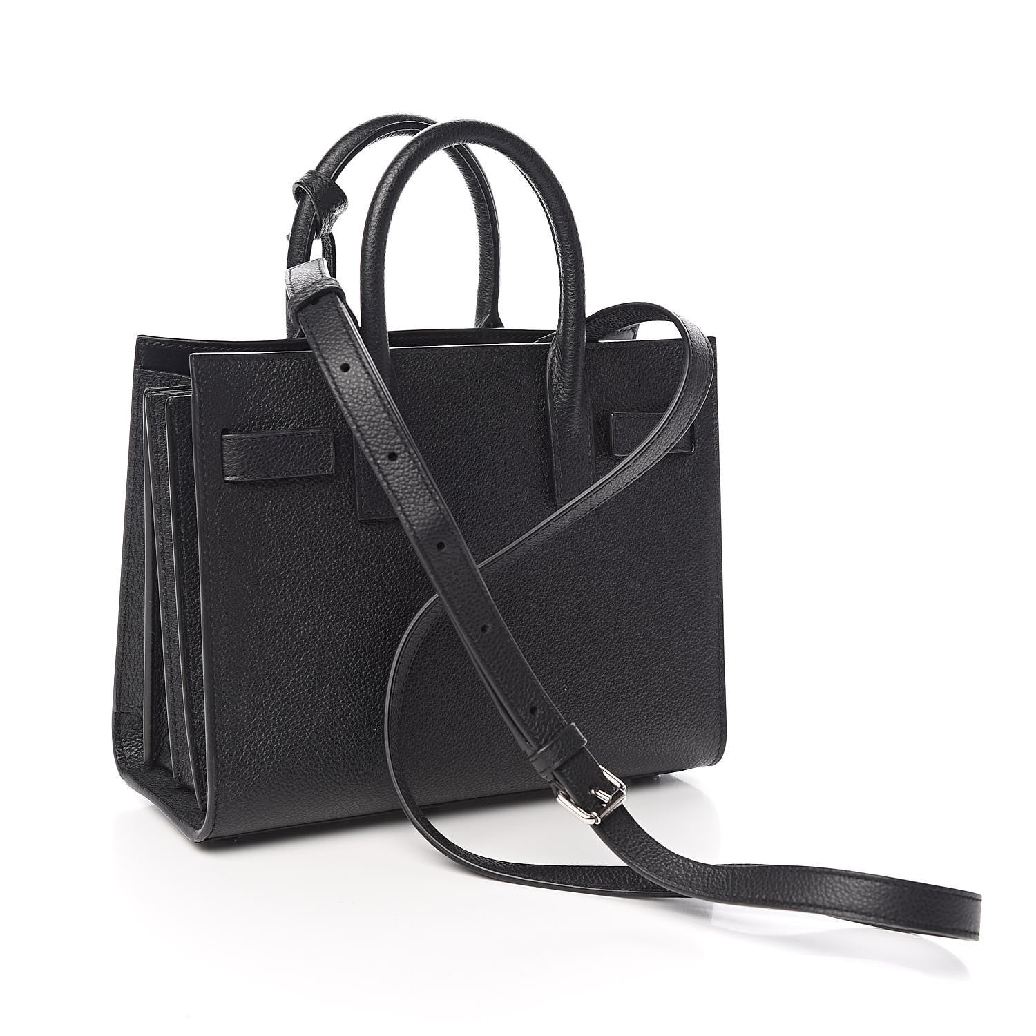 Saint Laurent Grained Calfskin Nano Sac De Jour Black 3 of 11