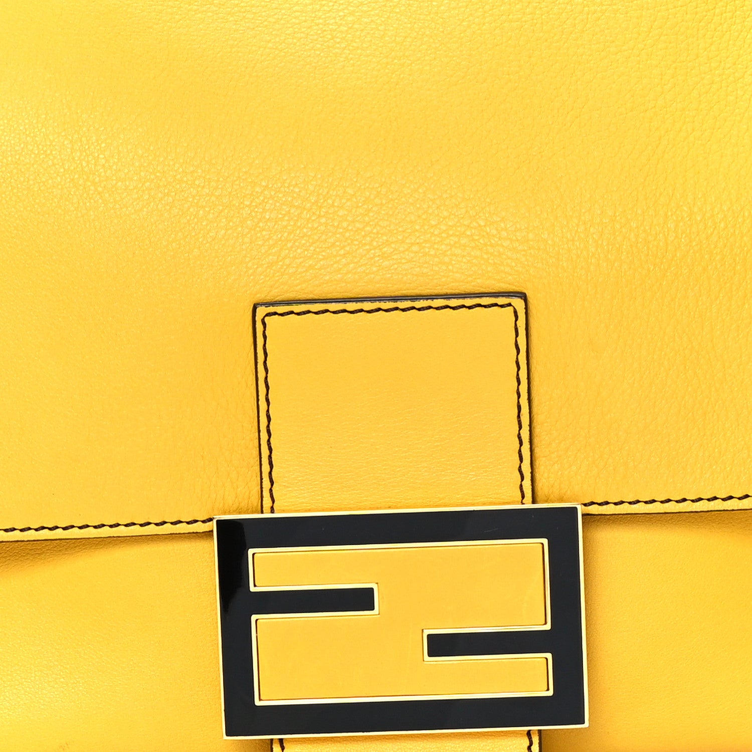 Fendi Vitello Flamingo Enamel Big Forever Mama Baguette Chantilly Marrone 8 of 11