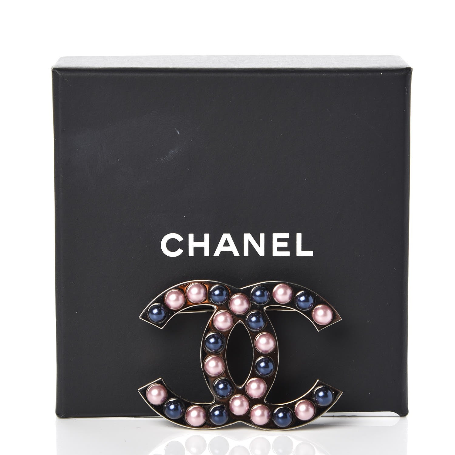 Chanel Pearl CC Brooch Silver Multicolor 6 of 6