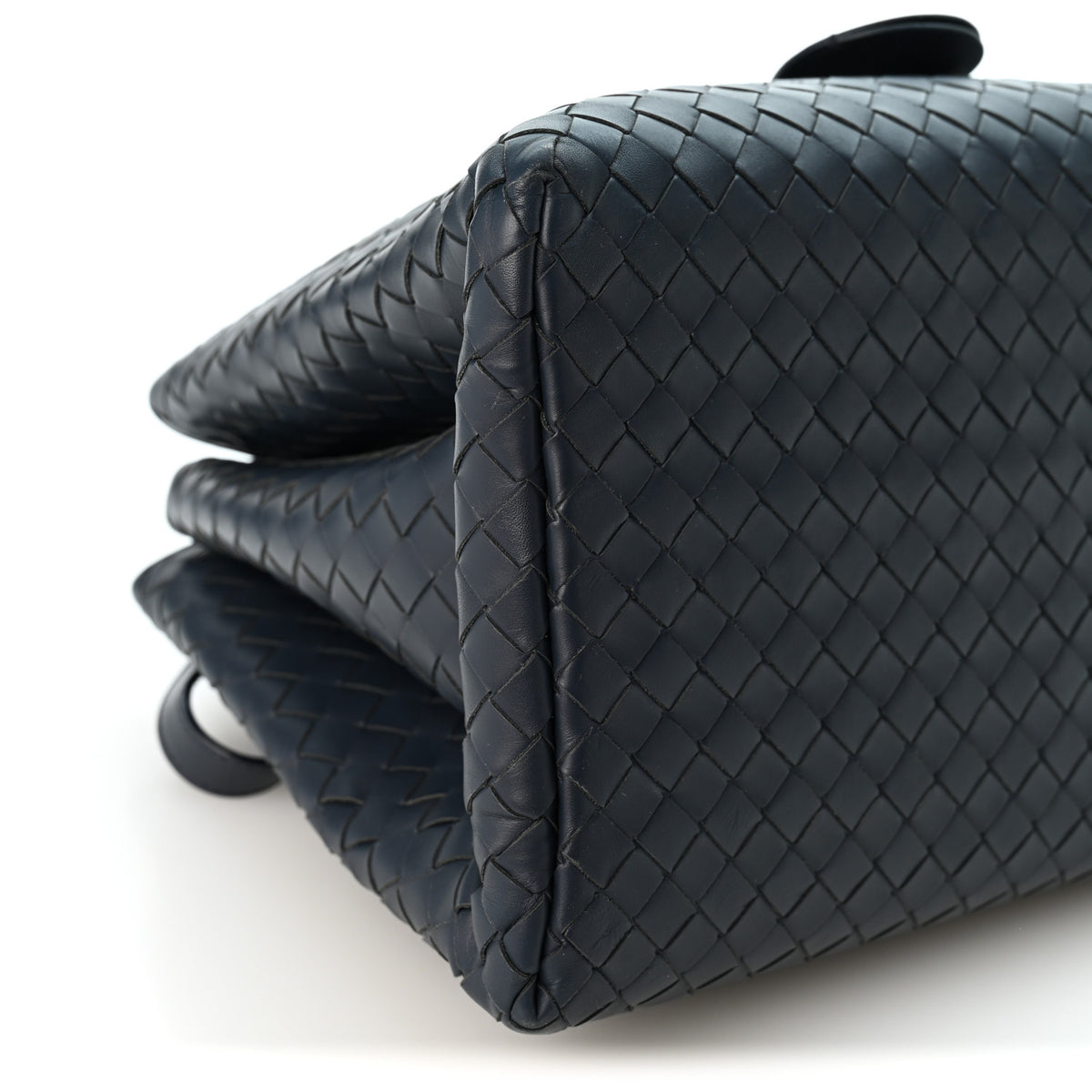 Bottega Veneta Nappa Intrecciato Small Roma Tote Dark Blue 10 of 11