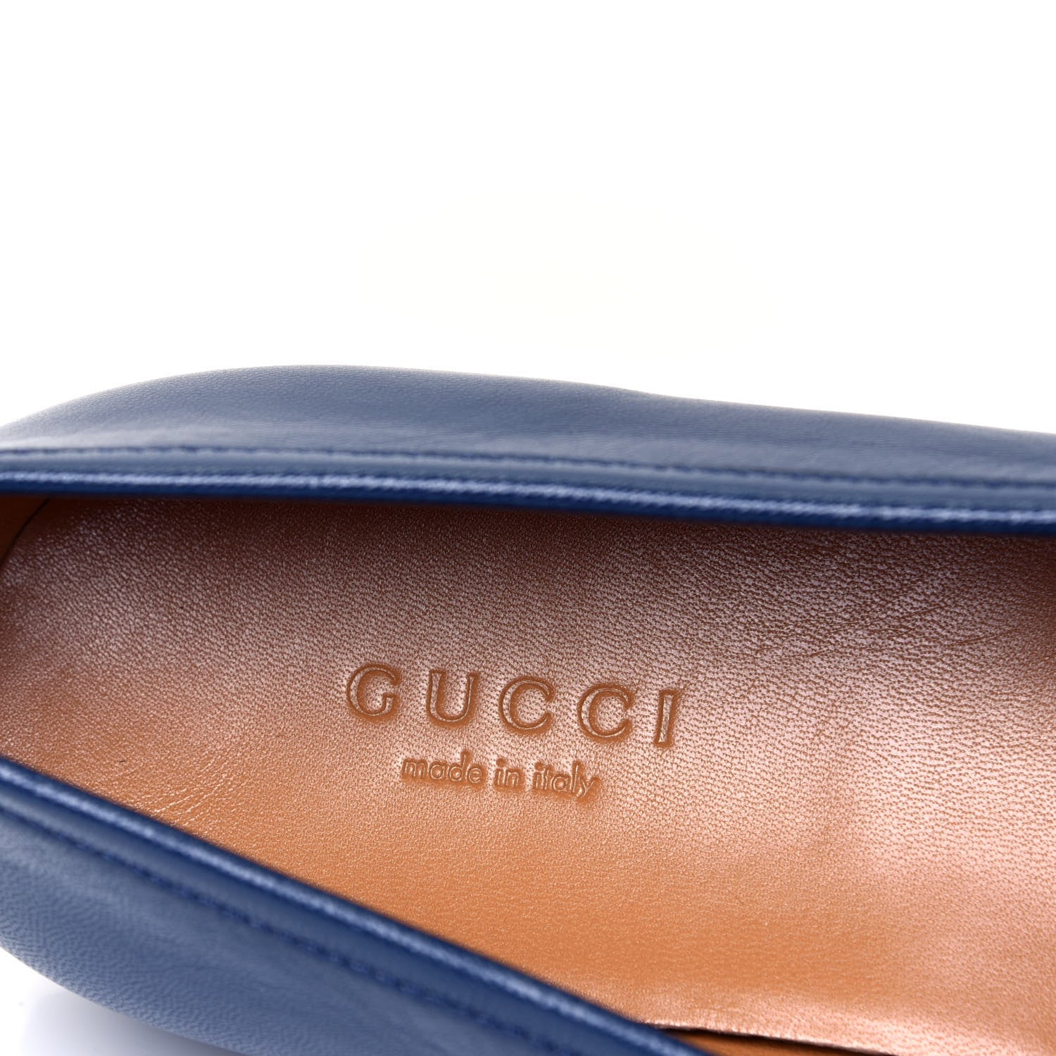 Gucci Malaga Kid Womens Jordaan Loafers 36.5 Electric Blue 8 of 9
