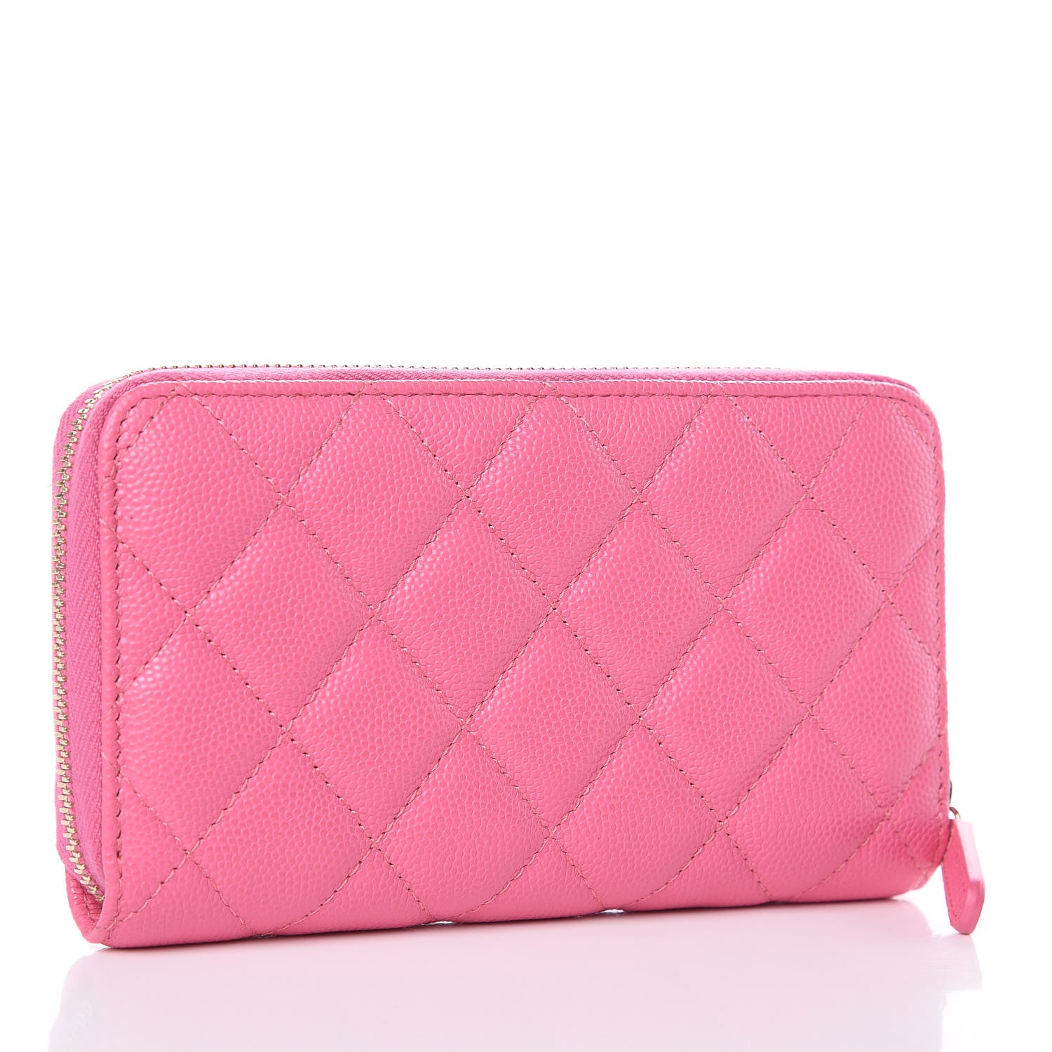 Chanel Caviar Quilted Small Zip Around Wallet Pink 3 of 10