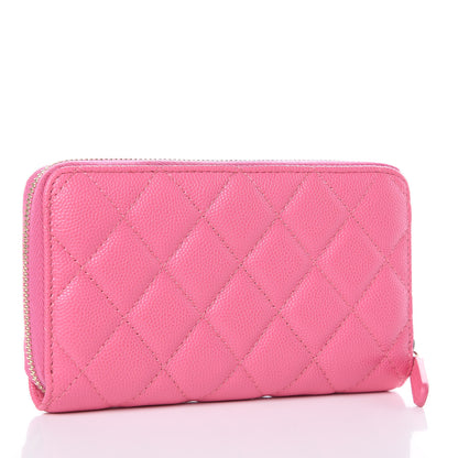 Chanel Caviar Quilted Small Zip Around Wallet Pink 3 of 10