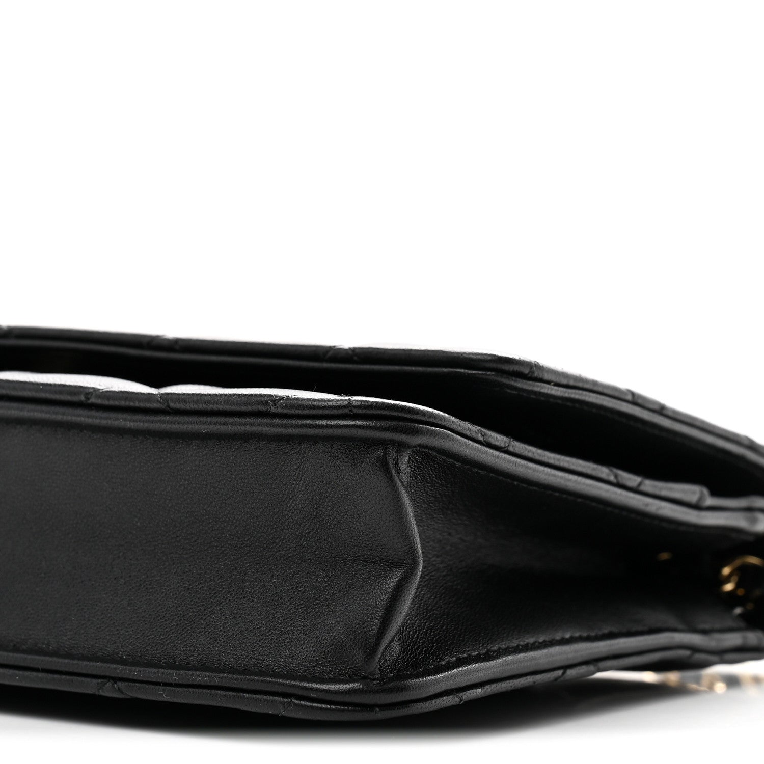 Chanel Lambskin Quilted Wallet On Chain WOC Black 10 of 10