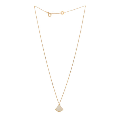 Bulgari 18K Rose Gold Diamond Mother of Pearl Small Divas' Dream Pendant Necklace 3 of 6