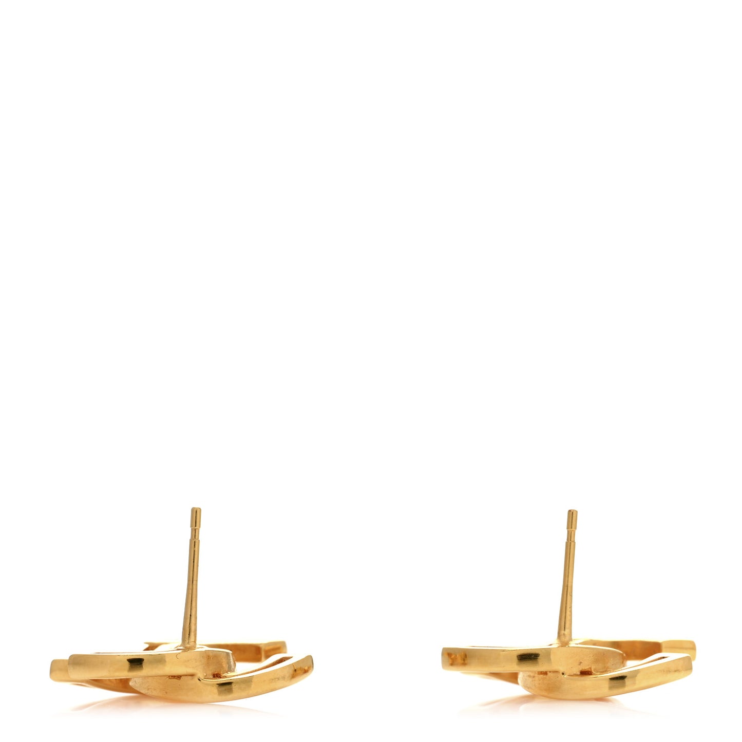 Metal Obazine CC Earrings Gold