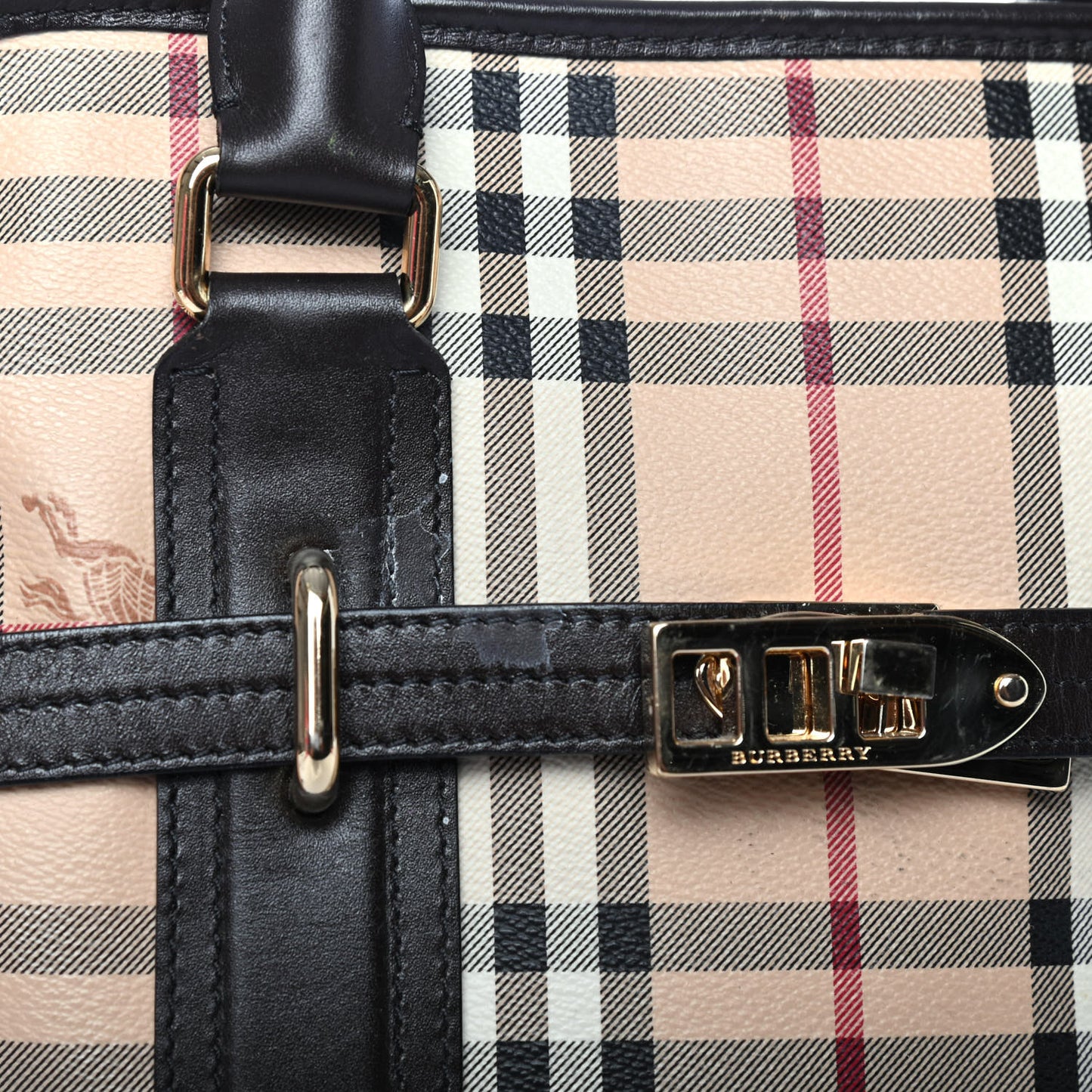 Haymarket Check Minford Portrait Tote Chocolate