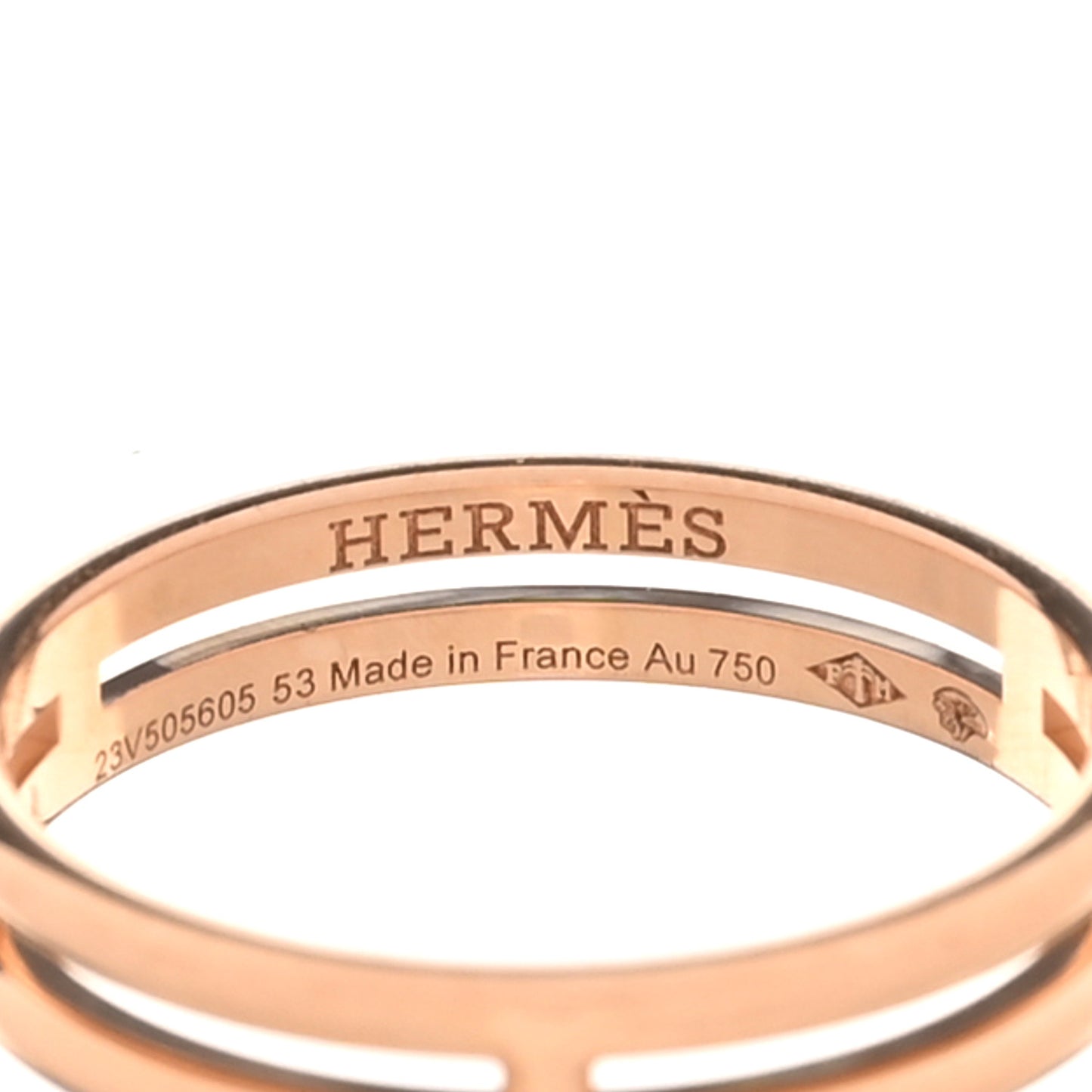 18K Rose Gold Ariane Wedding Band Ring 53 6.5