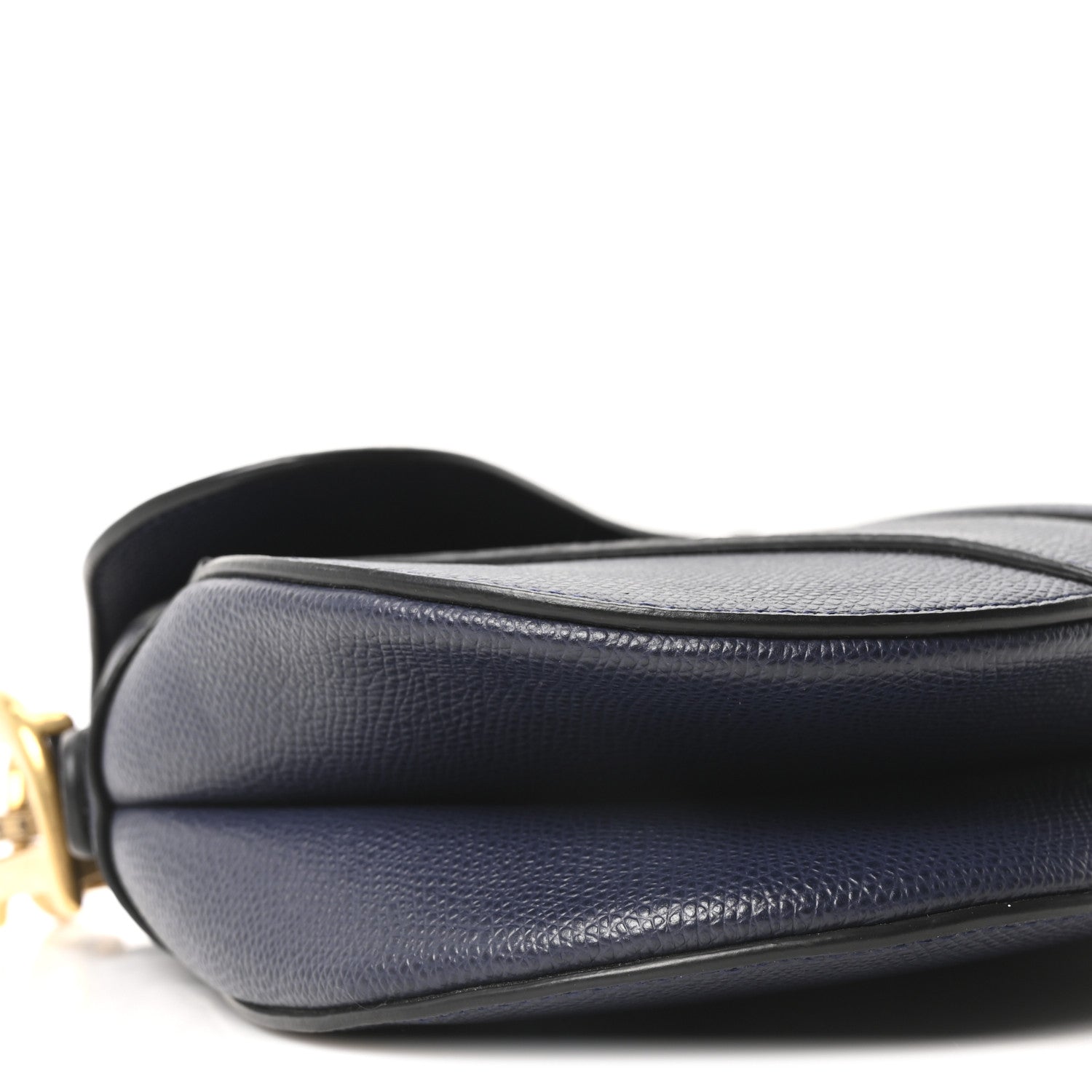 Christian Dior Grained Calfskin Saddle Bag Navy 9 of 10